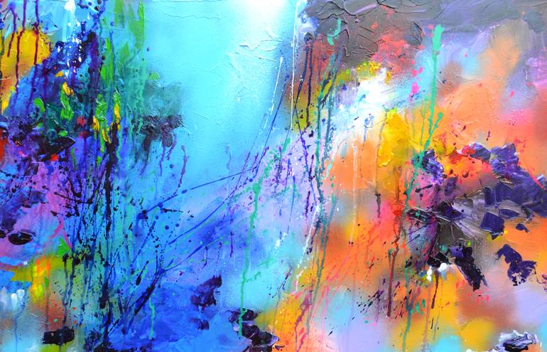 Original Abstract Expressionism Abstract Painting by SOOS ROXANA GABRIELA