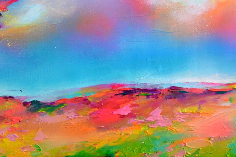 Original Abstract Landscape Painting by SOOS ROXANA GABRIELA