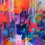 A beautiful modern abstract, 100% handmade painting, made with professional varnished acrylics and Amsterdam acrylic sprays on stretched heavy canvas.

I ship this marvelous original artwork rolled in a tube.

Dimensions: 150X60X2 cm, 59x23.6x0.8 inches

It is signed and dated on the front by the artist: Soos Roxana Gabriela, all the paintings will have a Certificate of Authenticity dated and original signed by the artist.

I paint the edges too so you don't need to frame it.