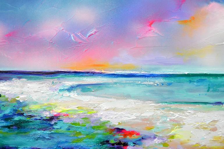 Original Impressionism Seascape Painting by SOOS ROXANA GABRIELA