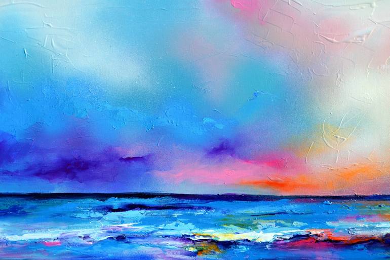 Original Abstract Seascape Painting by SOOS ROXANA GABRIELA