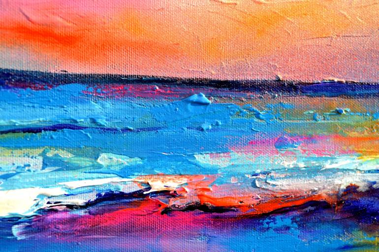 Original Abstract Seascape Painting by SOOS ROXANA GABRIELA