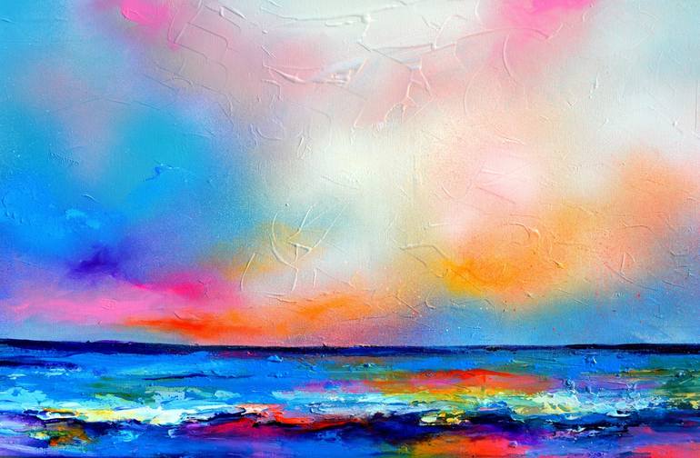 Original Abstract Seascape Painting by SOOS ROXANA GABRIELA