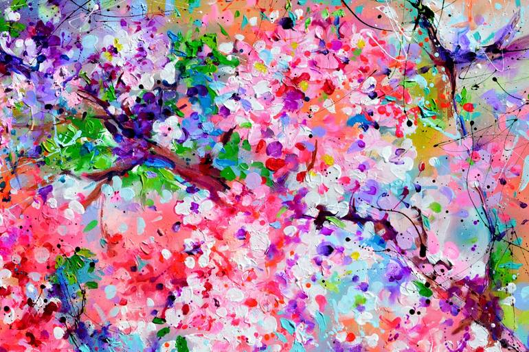 Original Impressionism Floral Painting by SOOS ROXANA GABRIELA