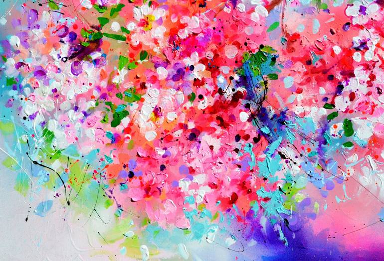 Original Impressionism Floral Painting by SOOS ROXANA GABRIELA