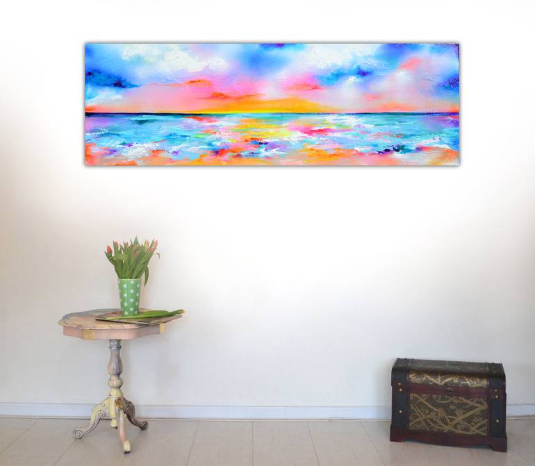 Original Abstract Seascape Painting by SOOS ROXANA GABRIELA