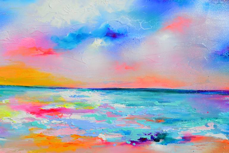 Original Abstract Seascape Painting by SOOS ROXANA GABRIELA