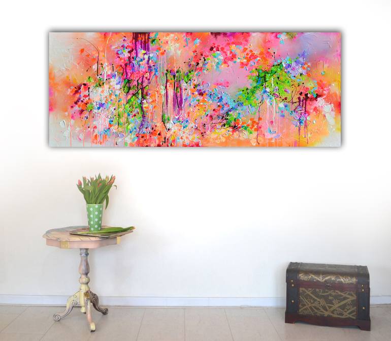 Original Abstract Floral Painting by SOOS ROXANA GABRIELA