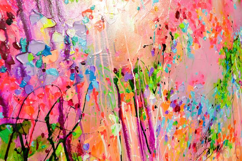 Original Abstract Floral Painting by SOOS ROXANA GABRIELA