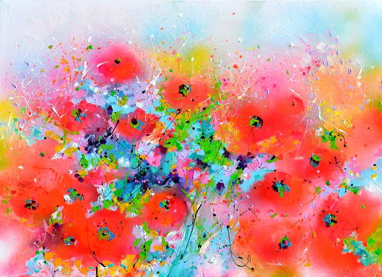 Original Fine Art Floral Painting by SOOS ROXANA GABRIELA