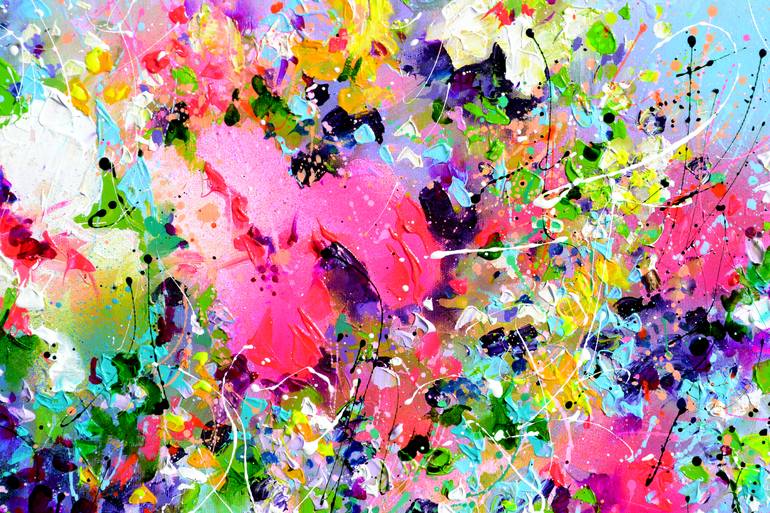 Original Abstract Floral Painting by SOOS ROXANA GABRIELA