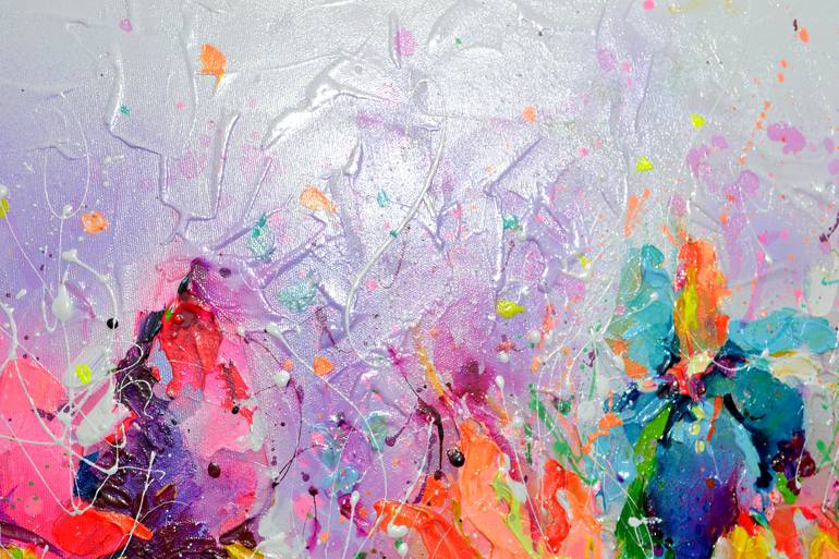 Original Abstract Floral Painting by SOOS ROXANA GABRIELA