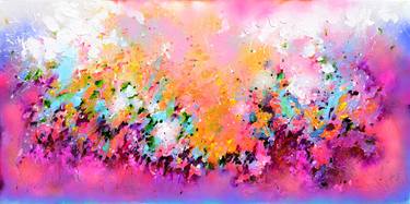 That Moment 2 - Large Abstract Relief Palette Knife Painting thumb