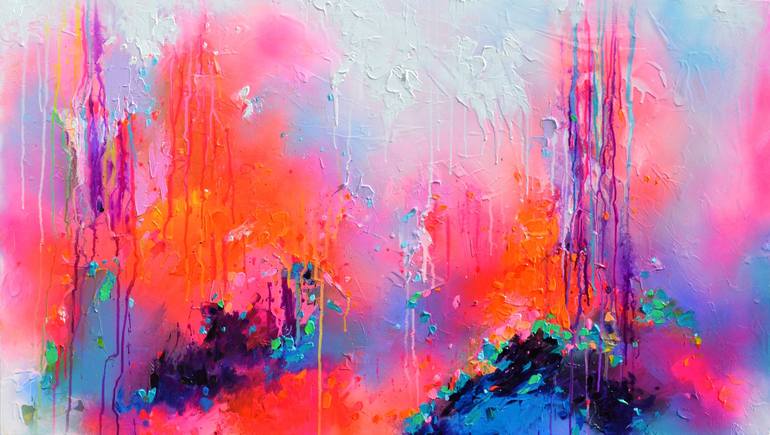 Original Abstract Expressionism Abstract Paintings by Soos Roxana Gabriela