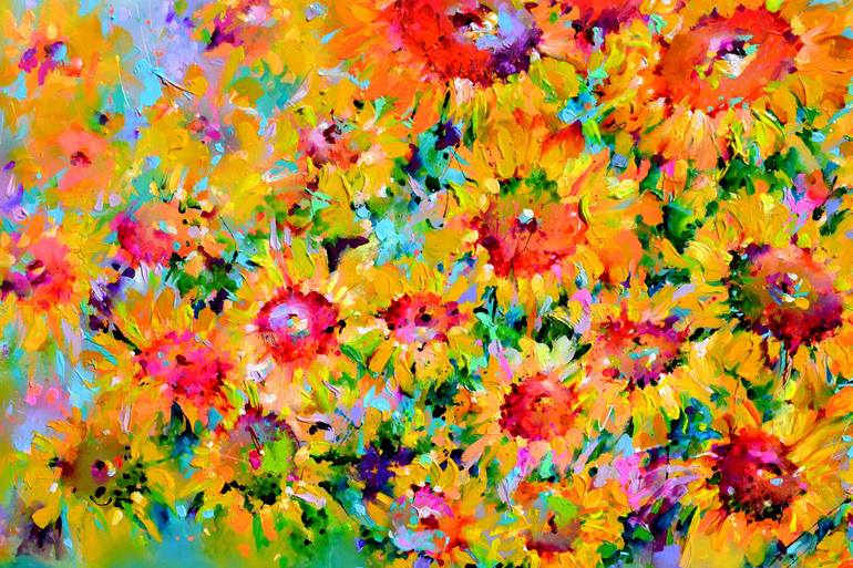 Original Floral Painting by SOOS ROXANA GABRIELA