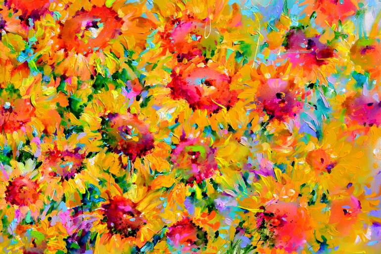 Original Floral Painting by SOOS ROXANA GABRIELA