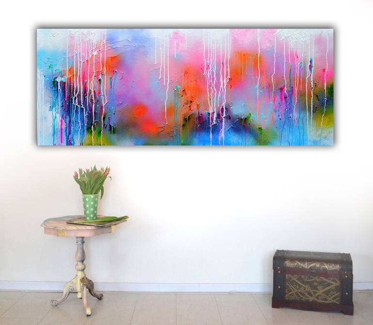 Original Abstract Beach Painting by SOOS ROXANA GABRIELA