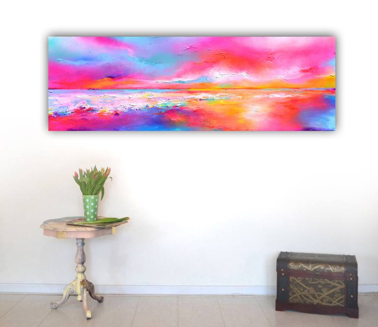 Original Abstract Beach Painting by SOOS ROXANA GABRIELA