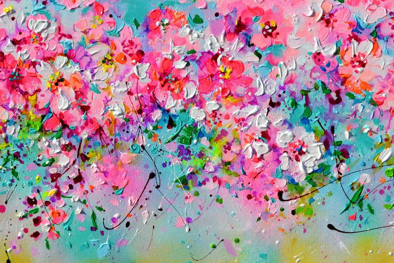 Original Impressionism Floral Painting by SOOS ROXANA GABRIELA