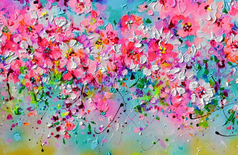 Original Impressionism Floral Painting by SOOS ROXANA GABRIELA