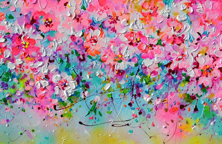 Original Impressionism Floral Painting by SOOS ROXANA GABRIELA