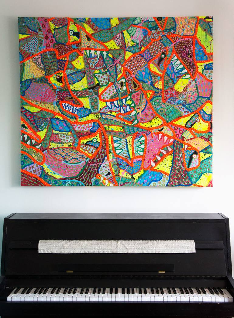 Original Abstract Animal Painting by Diego Lazzarin