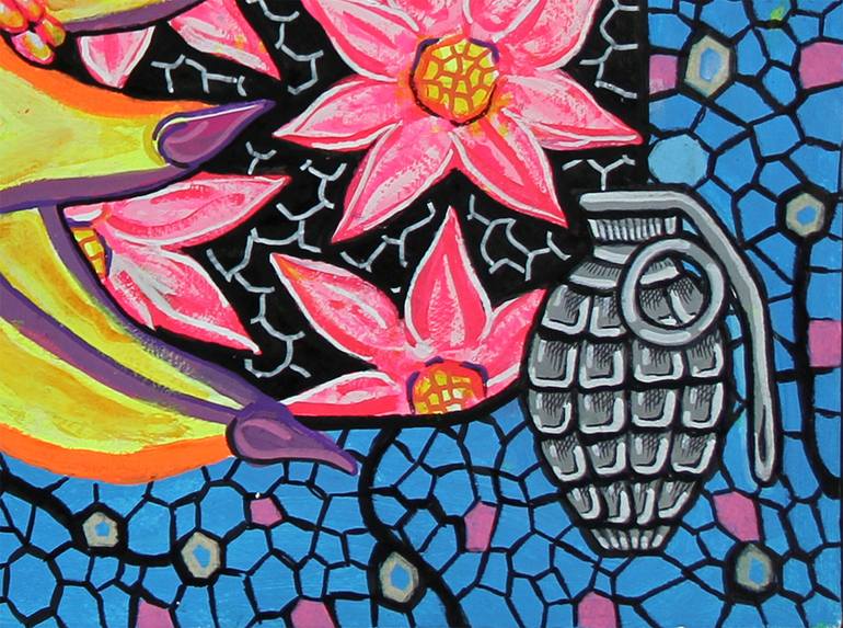Original Conceptual Floral Painting by Diego Lazzarin
