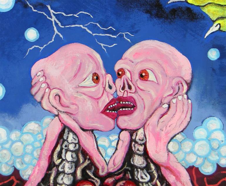 Original Expressionism Family Painting by Diego Lazzarin