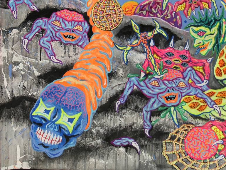 Original Expressionism Fantasy Painting by Diego Lazzarin