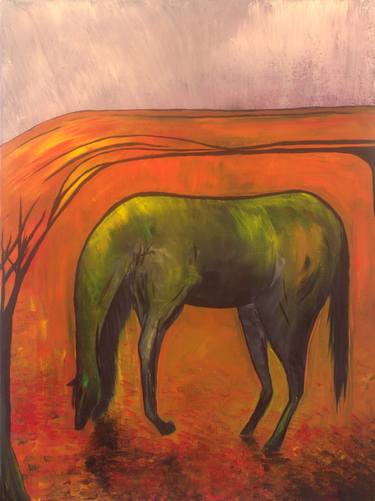 Print of Abstract Expressionism Horse Paintings by Jamie lajoie