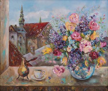 Print of Impressionism Still Life Paintings by Rolana Rudermane