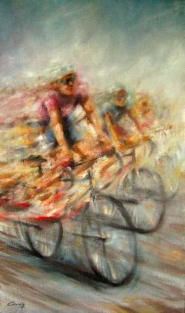 Original Fine Art Bicycle Paintings by Aldo Cacioppo