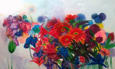 Original Floral Painting by Veronika Sasina
