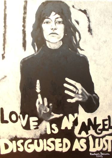 Because the night, Patti Smith inspired painting thumb
