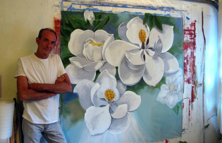 Original Figurative Floral Painting by Patrick Bornemann