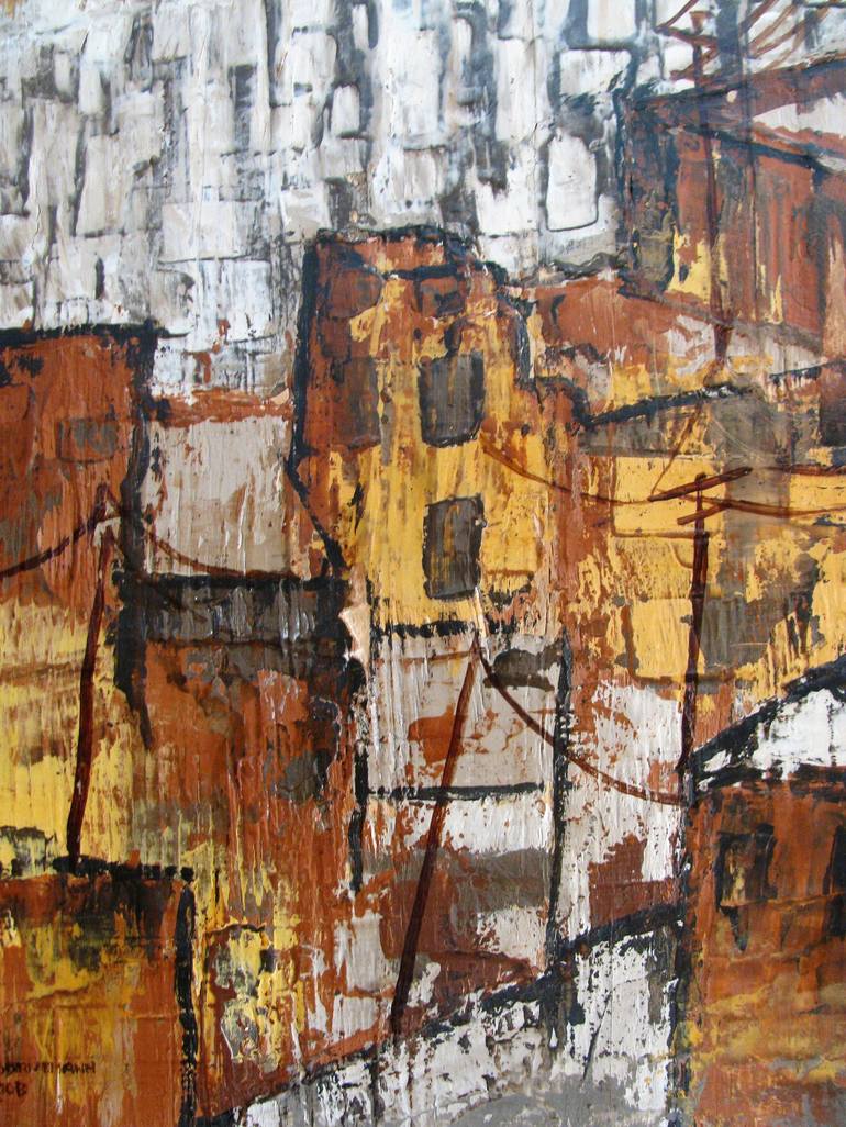 Original Abstract Expressionism Cities Painting by Patrick Bornemann