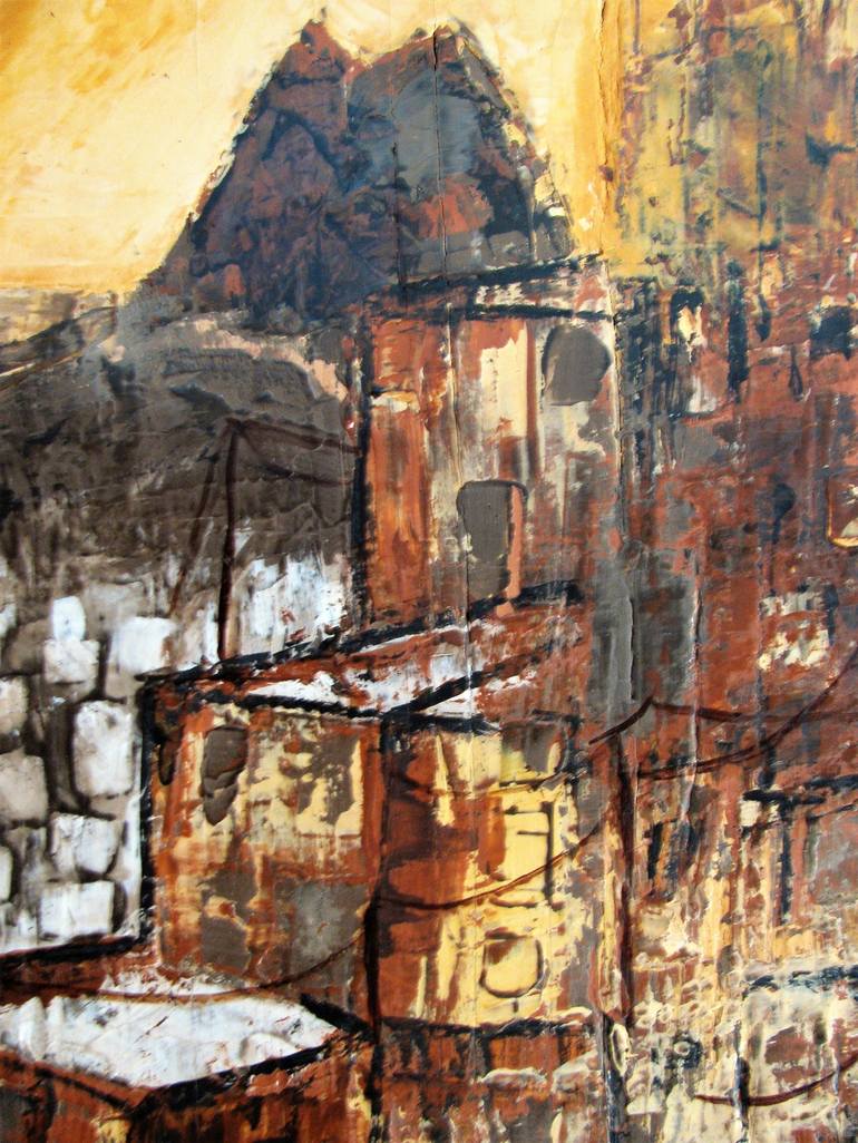 Original Abstract Expressionism Cities Painting by Patrick Bornemann