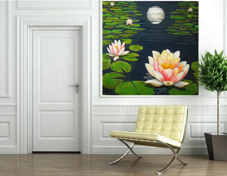 Original Modernism Floral Painting by Patrick Bornemann