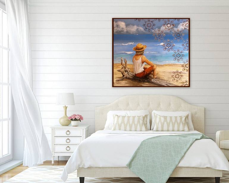 Original Figurative Beach Painting by Patrick Bornemann