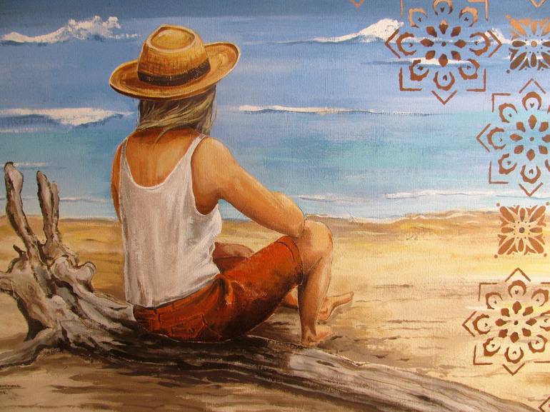 Original Figurative Beach Painting by Patrick Bornemann