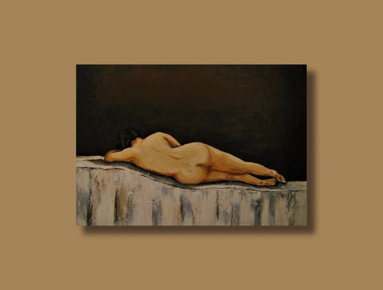 Original Art Deco Nude Painting by Patrick Bornemann