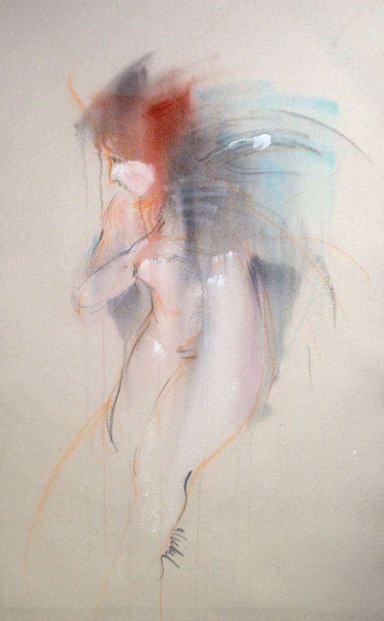 Original Figurative Women Drawing by michele Collier