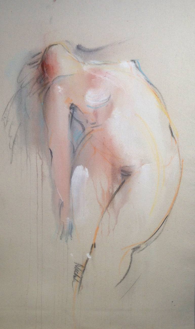 Original Figurative Women Drawing by michele Collier