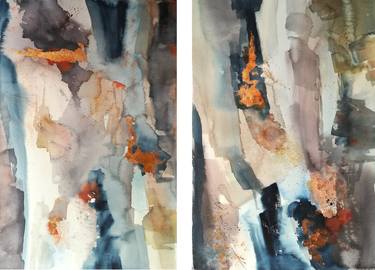 Original Illustration Abstract Paintings by Monica Rus