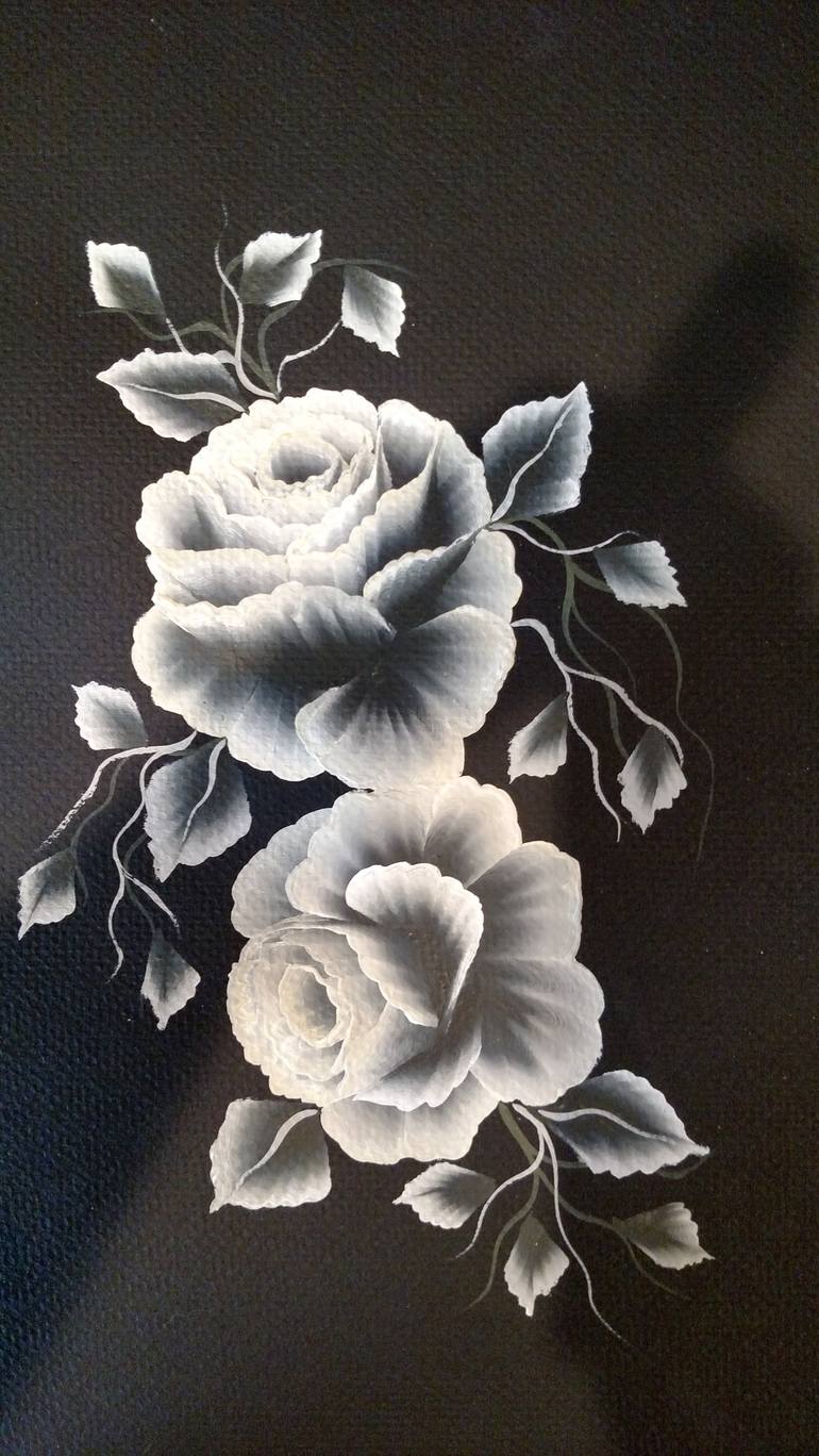 Original Modern Floral Painting by Nataliya Hutsul