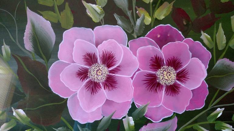 Original Fine Art Floral Painting by Nataliya Hutsul