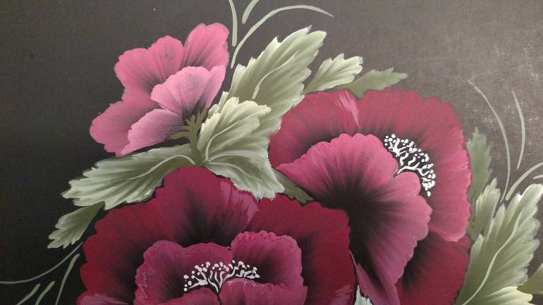 Original Fine Art Floral Painting by Nataliya Hutsul