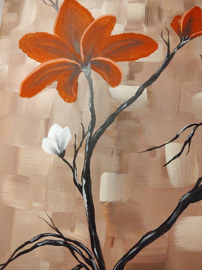 Original Abstract Floral Painting by Nataliya Hutsul