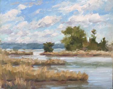 Beneath the Golden Sky Original pastel landscape painting by Virginia  artist Jennifer E. Young — Jennifer Young Fine Art