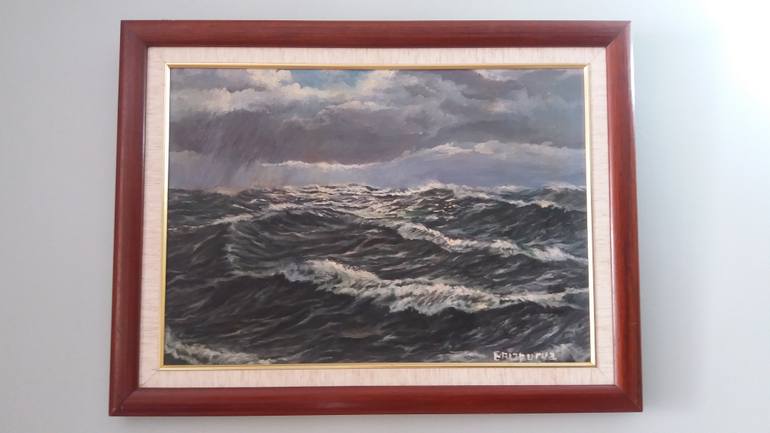Original Impressionism Seascape Painting by Eusebio Aizpurua